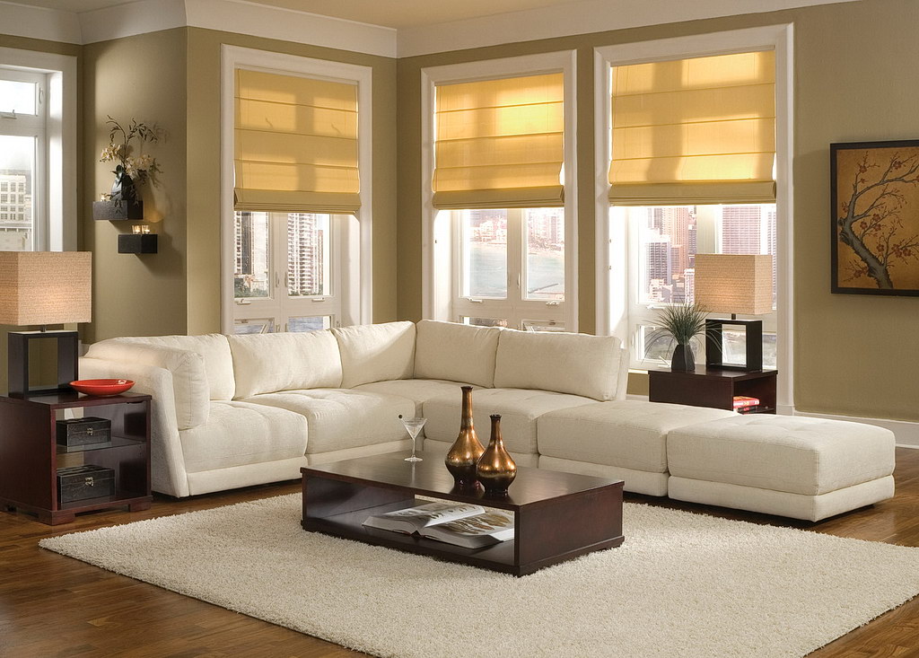 white wooden furniture for living room