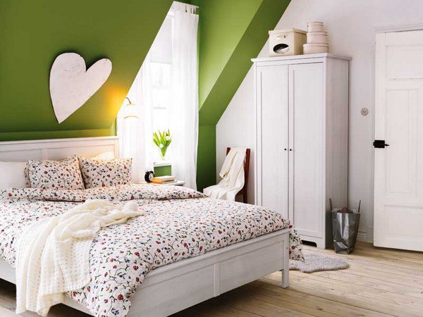 green attic bedroom designs