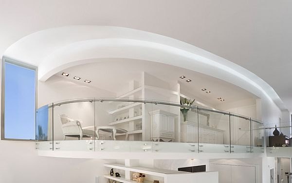 Ultra contemporary study in a white loft