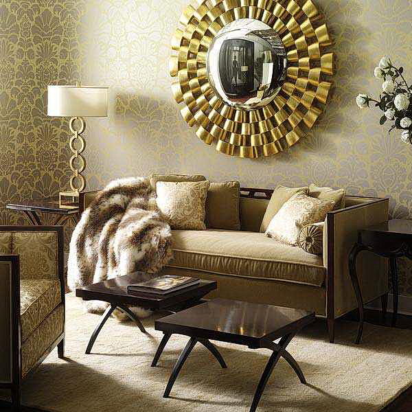 living mirrors decor mirror decorating decorative interior gold advertisement furniture