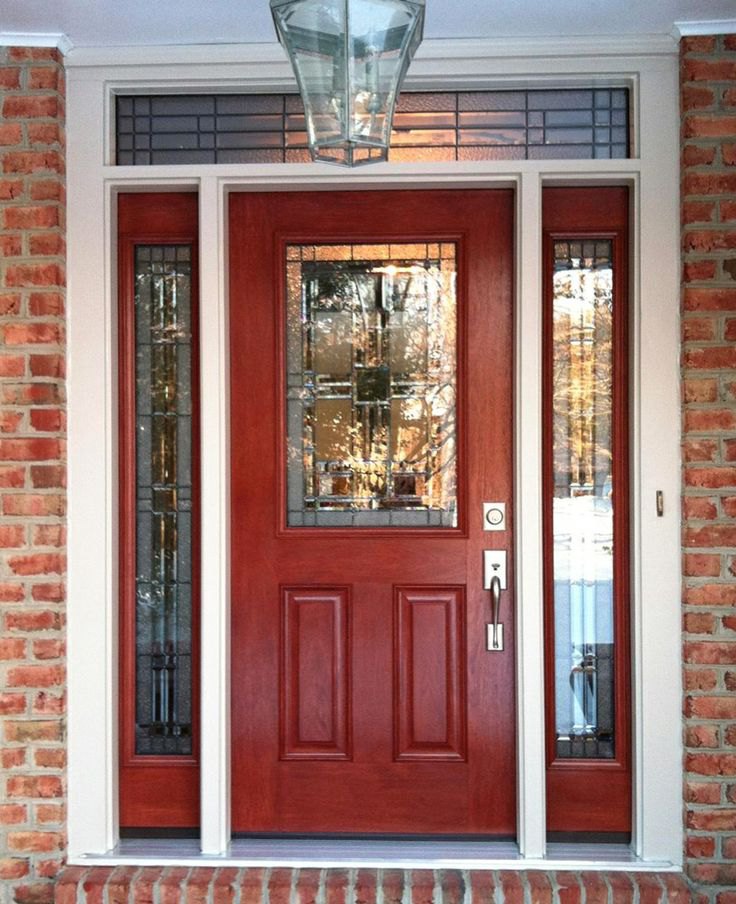 front door with sidelights