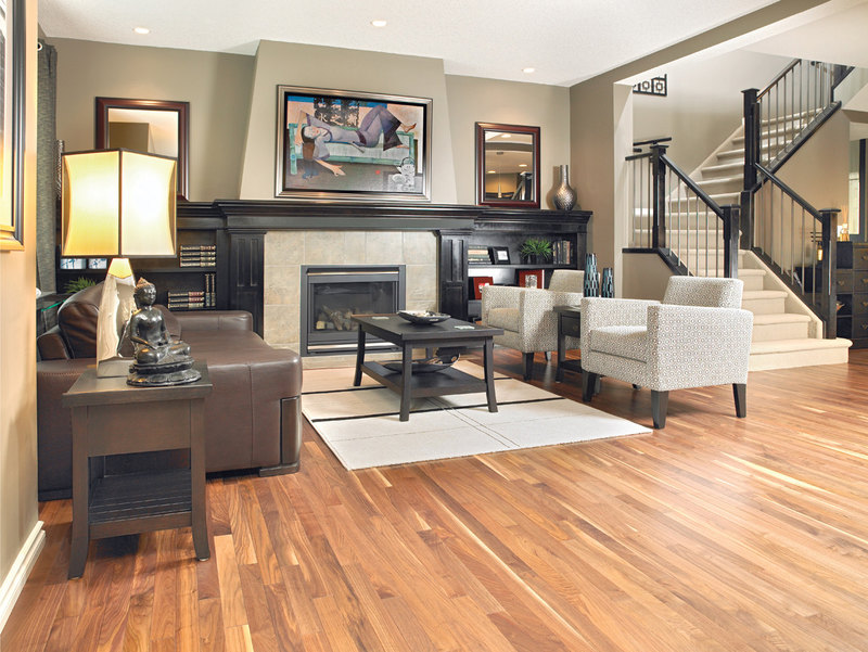 small living room walnut floor
