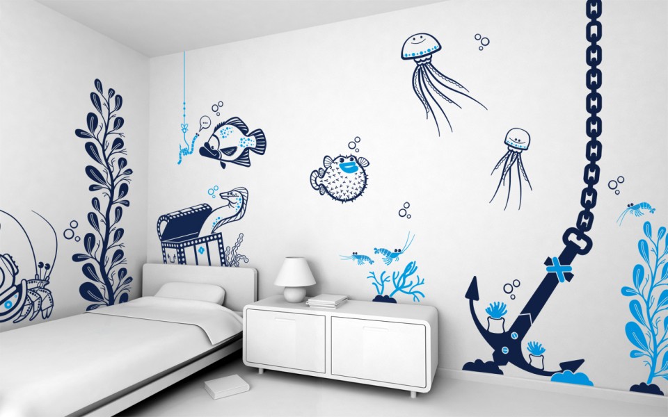 22 cool bedroom wall stickers for kids - Interior Design Inspirations
