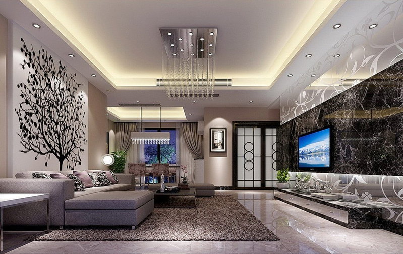 living room modern lighting