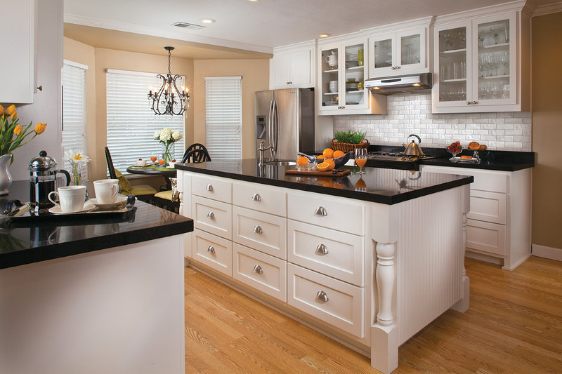kitchen cabinets with open shelves