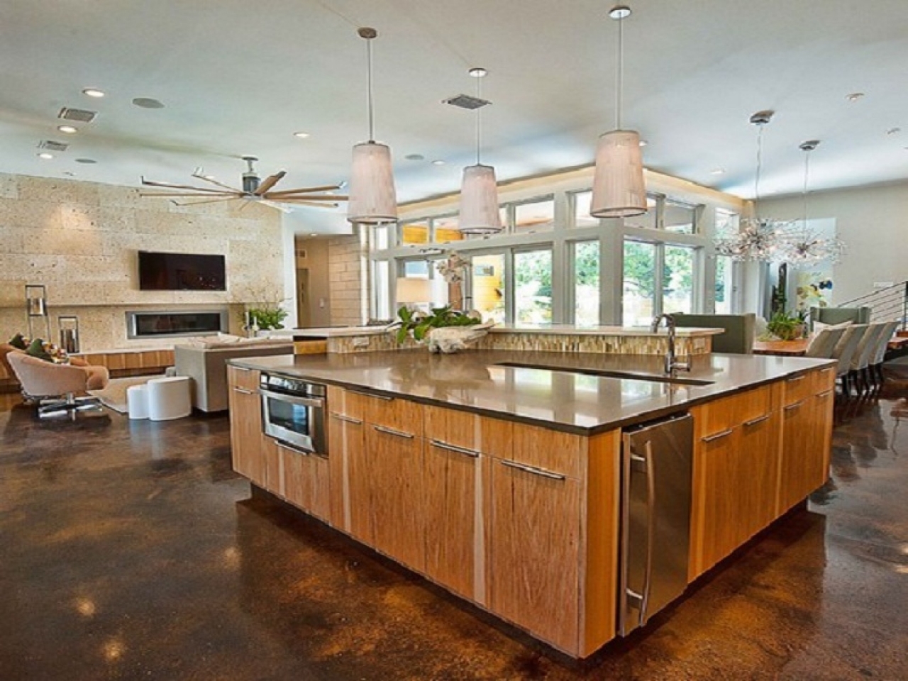 Open Concept Kitchen Living Room Floor Plans Open Floor Plans A focus for Amazing house plans with large kitchen and no dining room Best Photo Reference