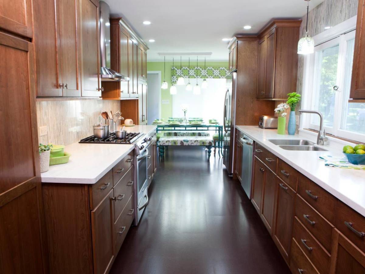 galley style kitchen recessed lighting placement