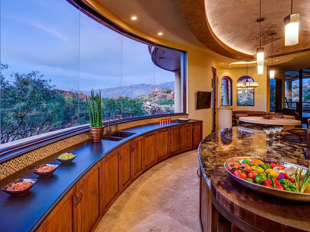 Southwestern Kitchen With a View