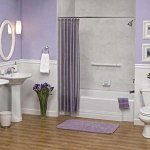 How to Cover Dated Bathroom Tile with Wainscoting