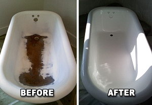 bathtub refinishing before and after
