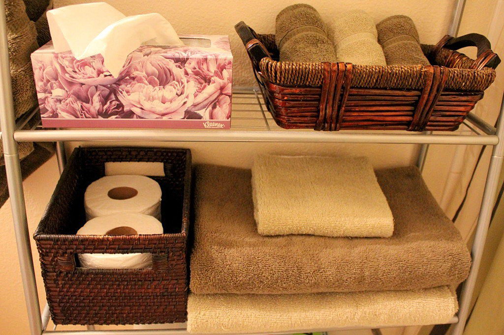 bathroom towel storage