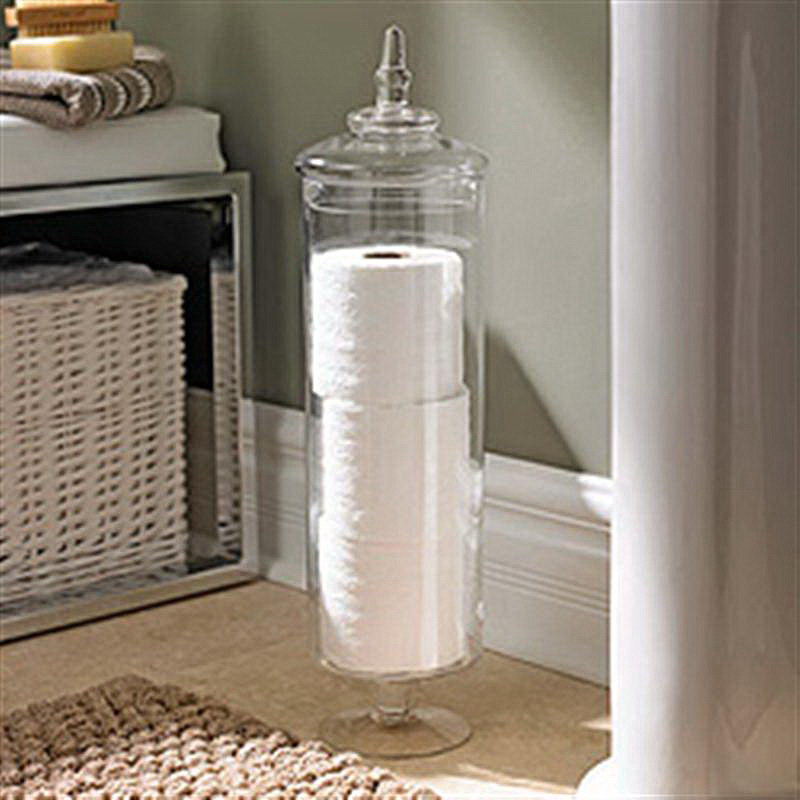 bathroom towel storage as decoration element