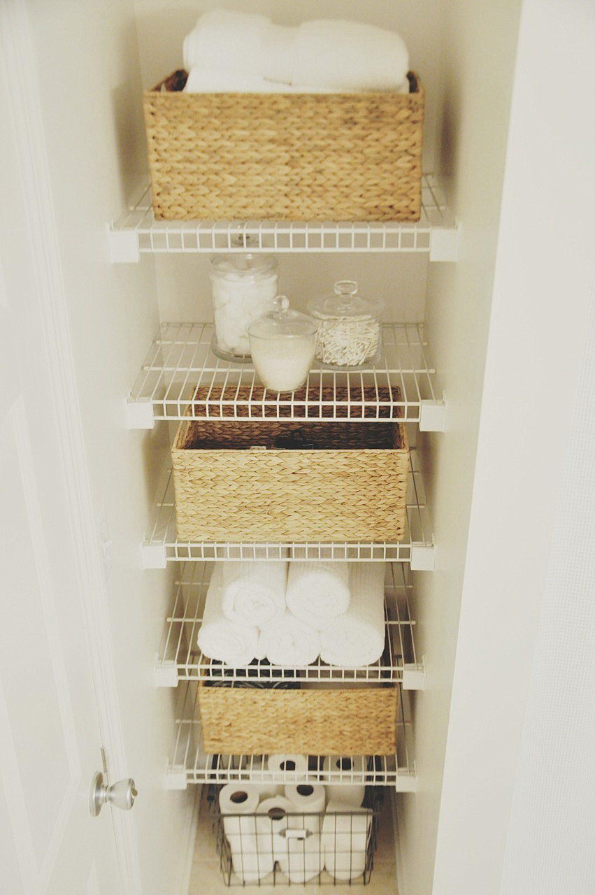 space saving bathroom towel storage