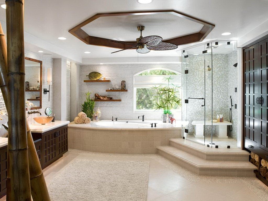 Soaking Tub Inspires Zen Bathroom