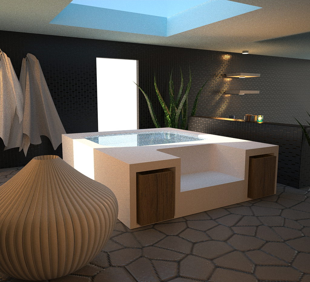 Soaking Tub Inspires Zen Bathroom