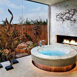 Soaking Tub Inspires Zen Bathroom