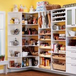 Corner pantry cabinet - open front