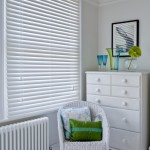 Simple White wooden venetian blinds