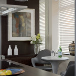 White wooden venetian blinds