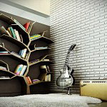Modern bookcase as tree