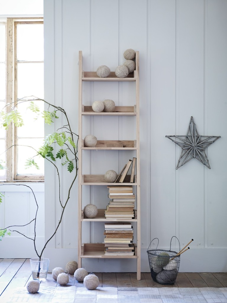 ladder bookshelves white