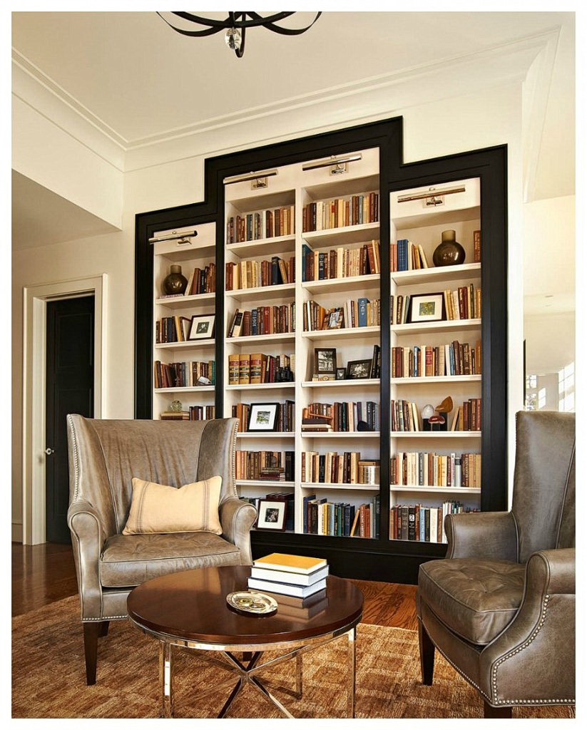 Modern bookcase - full size shelve