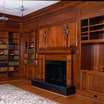 Modern bookcase - wooden style