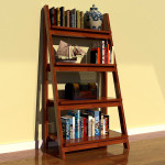 wooden ladder bookshelves