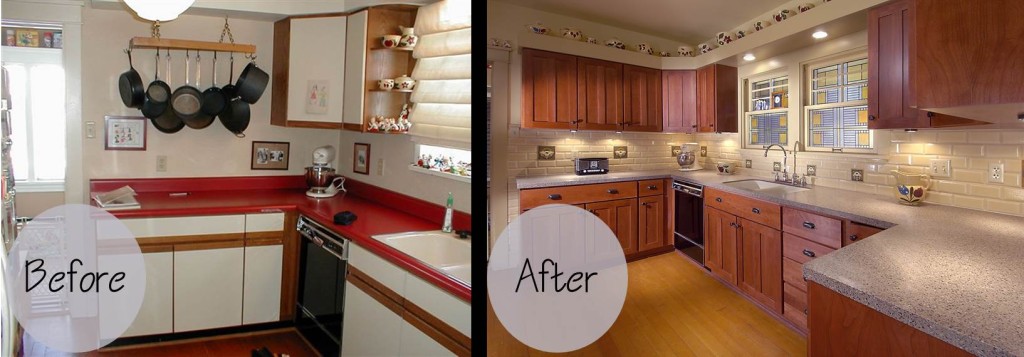 kitchen cabinet refacing before after