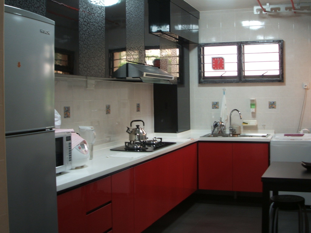kitchen in red