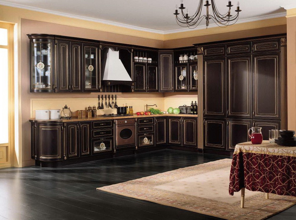 pictures of black cabinets kitchen