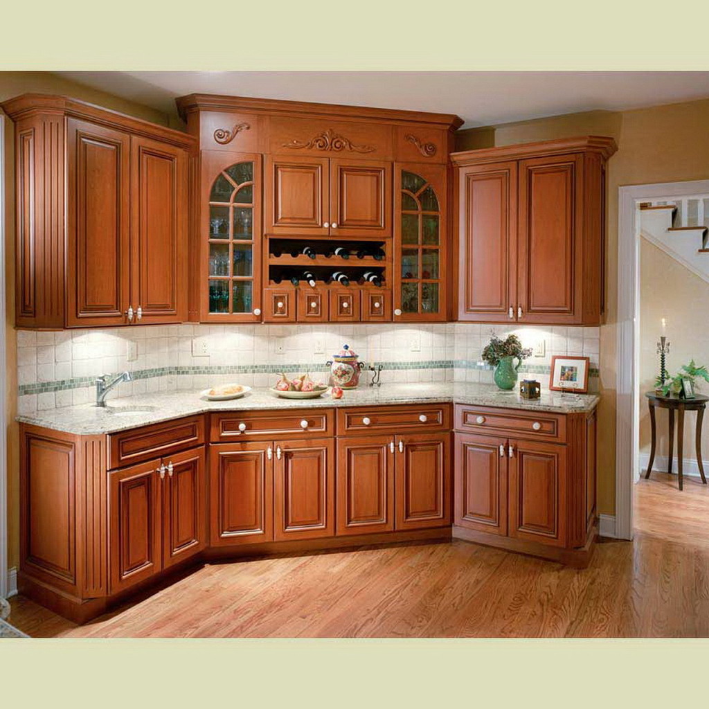 pictures of kitchens with cherry cabinets