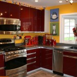 red and black kitchen decor