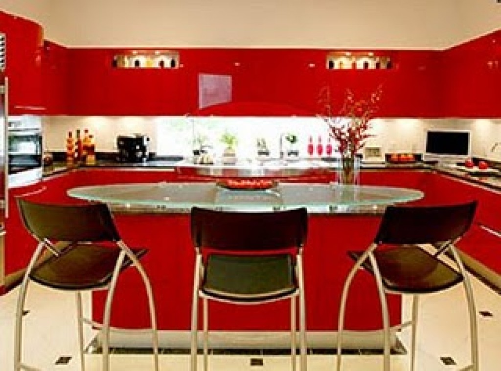 red kitchen