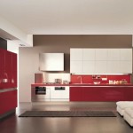 red kitchen cabinets