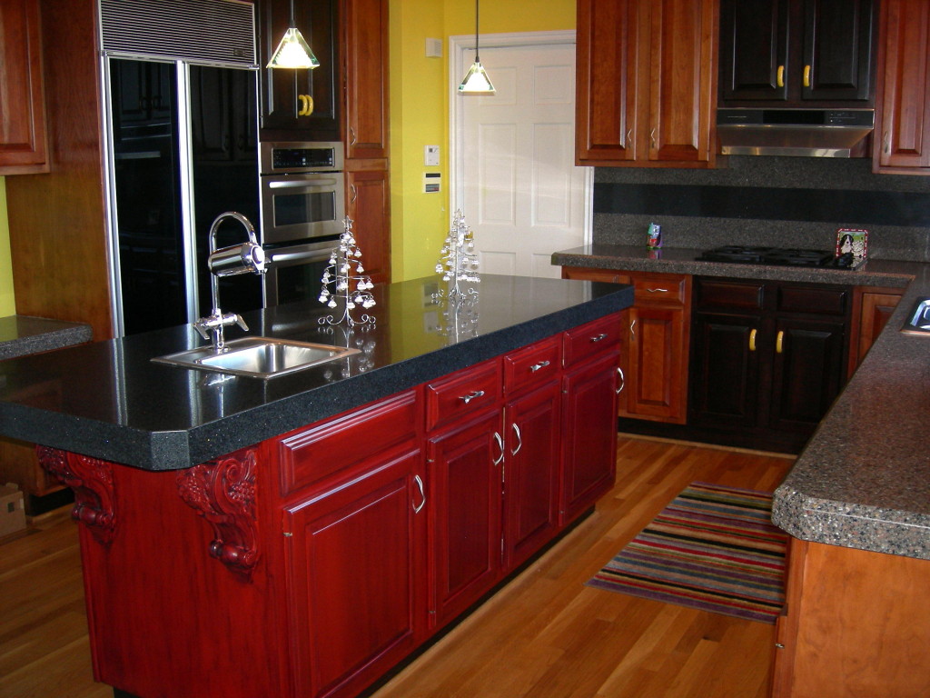 red kitchen canisters