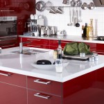 red kitchen design