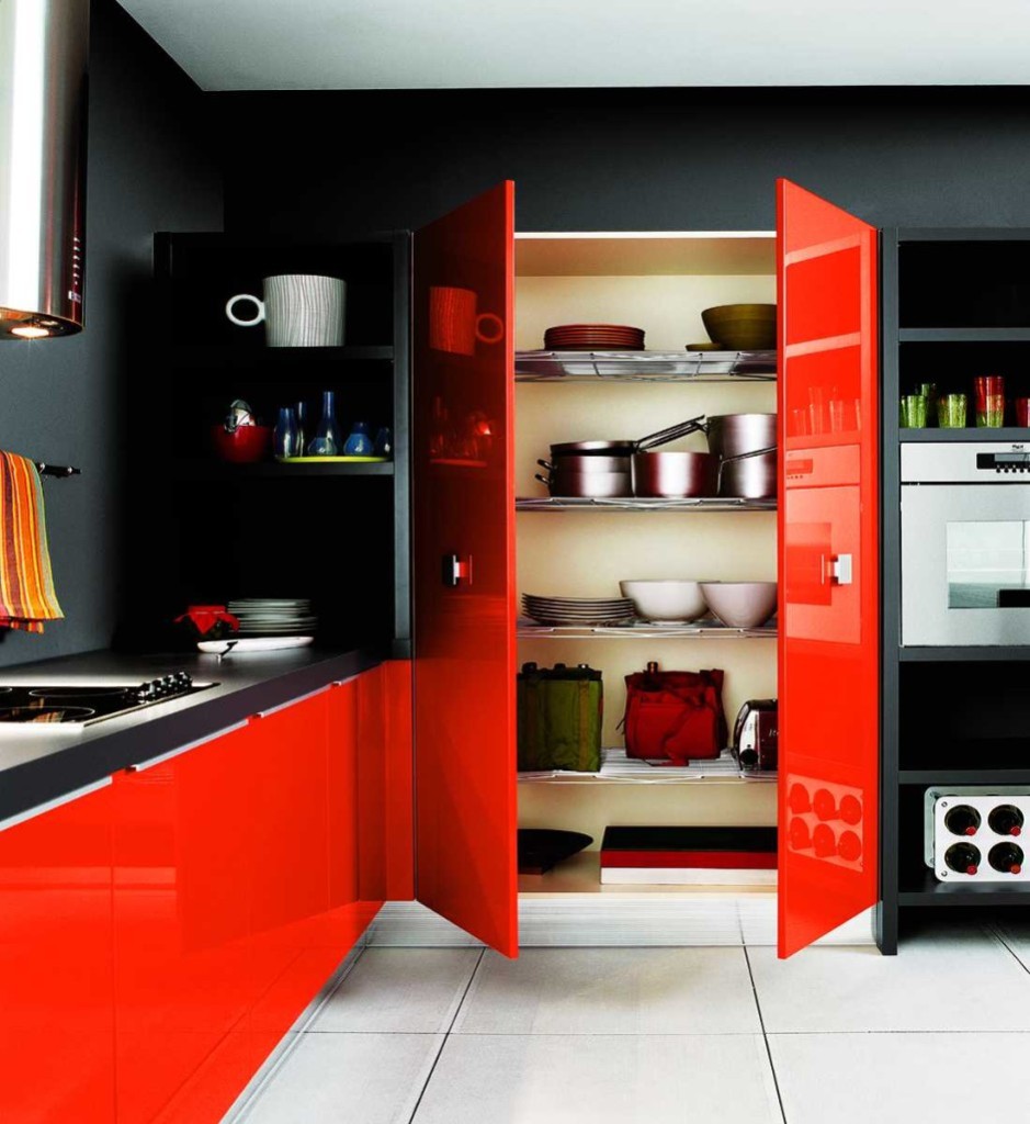 red kitchen paint