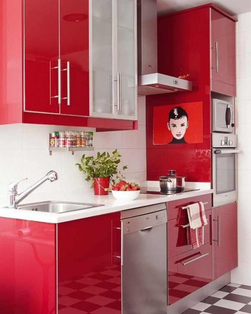 red kitchen stools