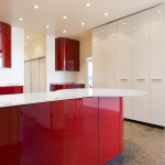 red kitchen tiles