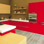 red kitchen utensils