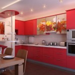 red kitchen walls