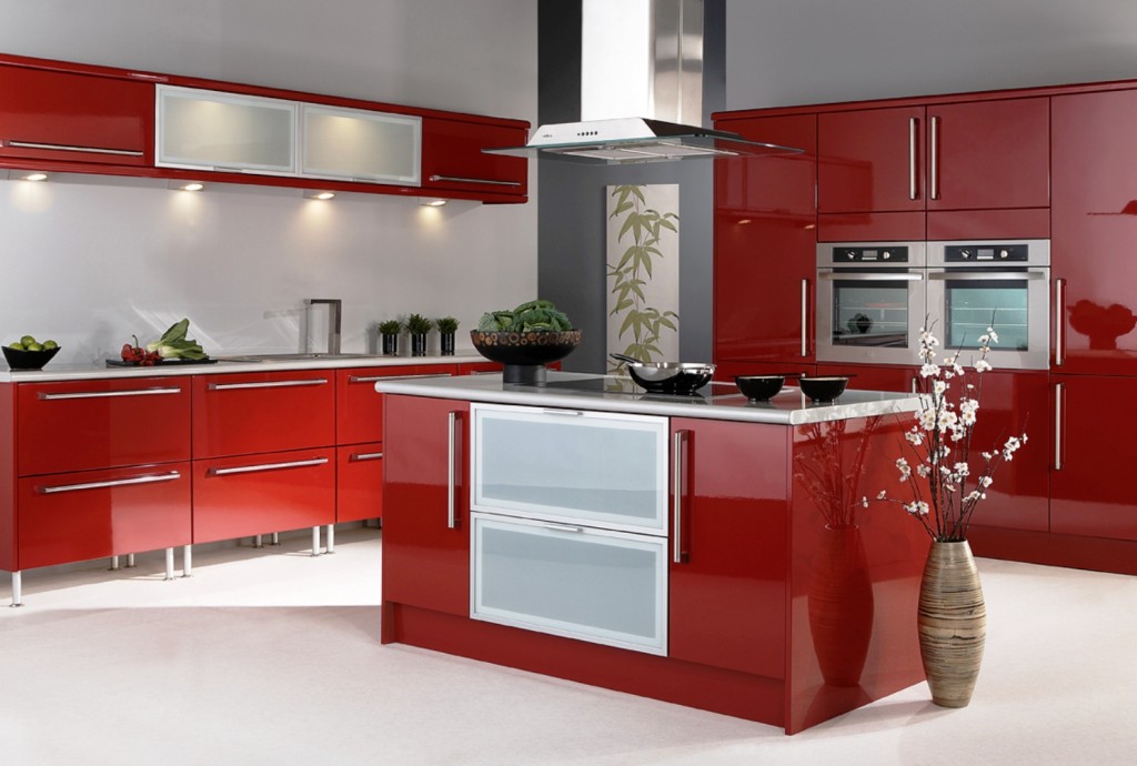 red retro kitchen