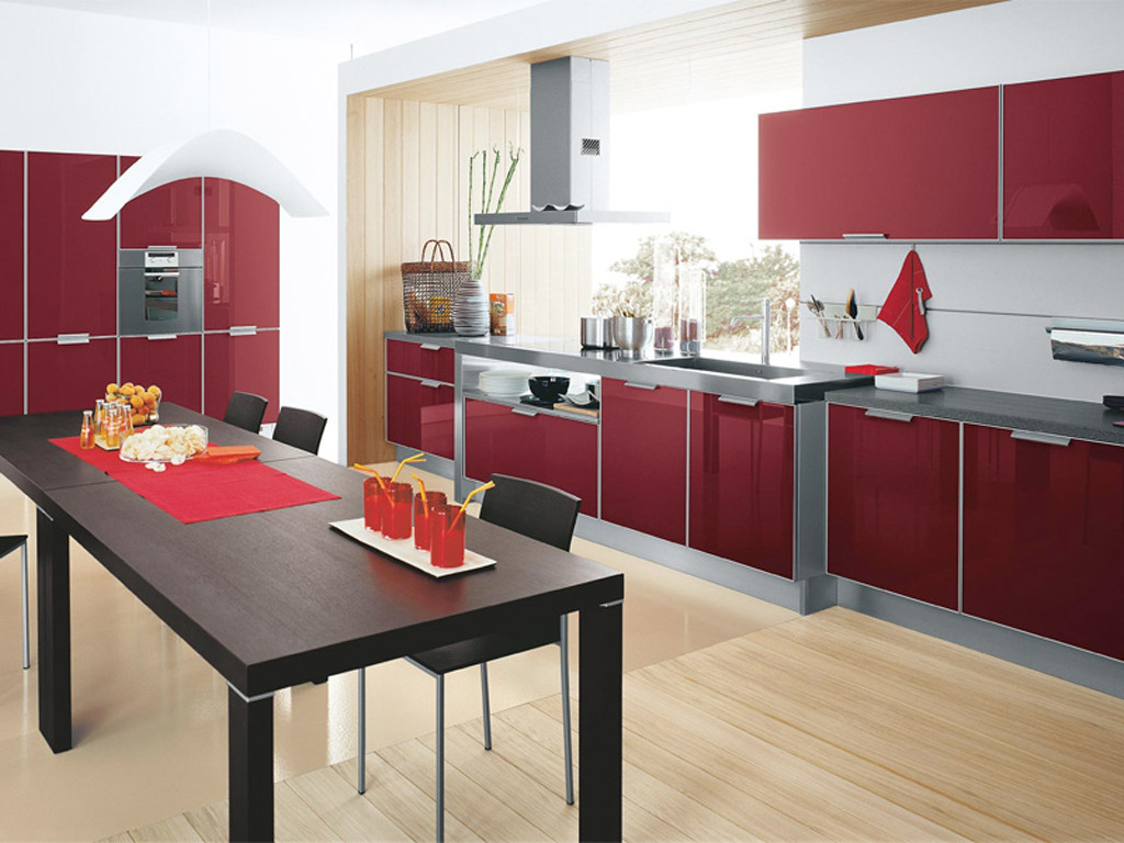 red tiles for kitchen