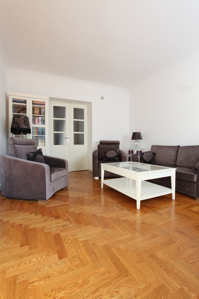 wood flooring chevron pattern living room