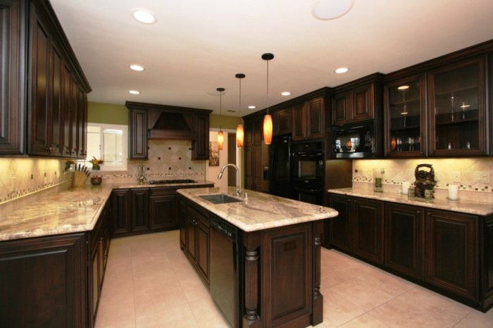 Awesome Country Espresso Kitchen Cabinet Awesome Country Espresso Kitchen Cabinet