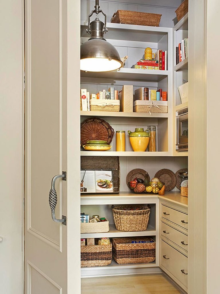 Creamy White Kitchen Pantry