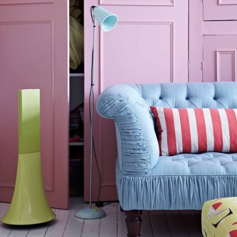 Pastel Pink and Blue as living room colour scheme ideas Pastel Pink and Blue as living room colour scheme ideas