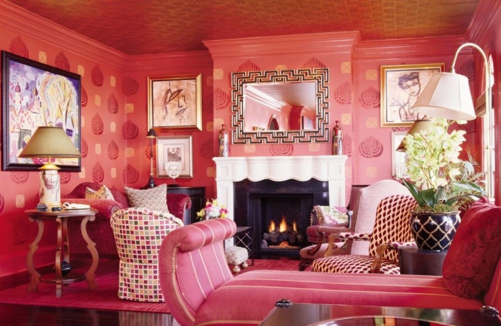 Red and Pink Living Room Red and Pink Living Room