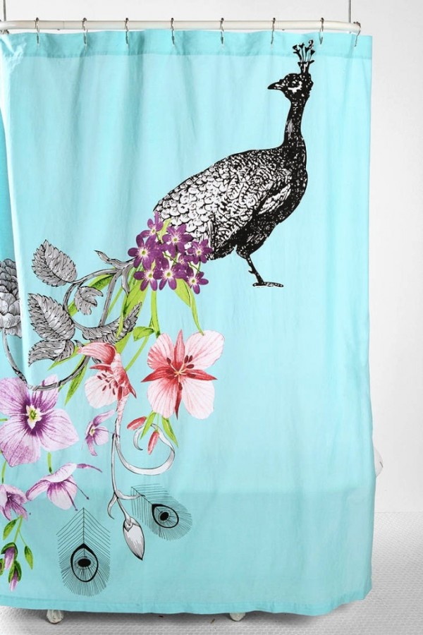 Peacock Shower Curtains in 10 Colorful and Eccentric Designs